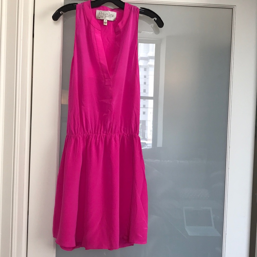 Rory Beca Silk Hot Pink Sundress